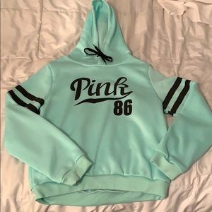 Medium PINK sweatshirt MINT GREEN